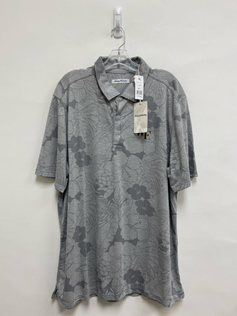 NWT Tommy Bahama Size XXL Gray Wake Forest Polo Men&