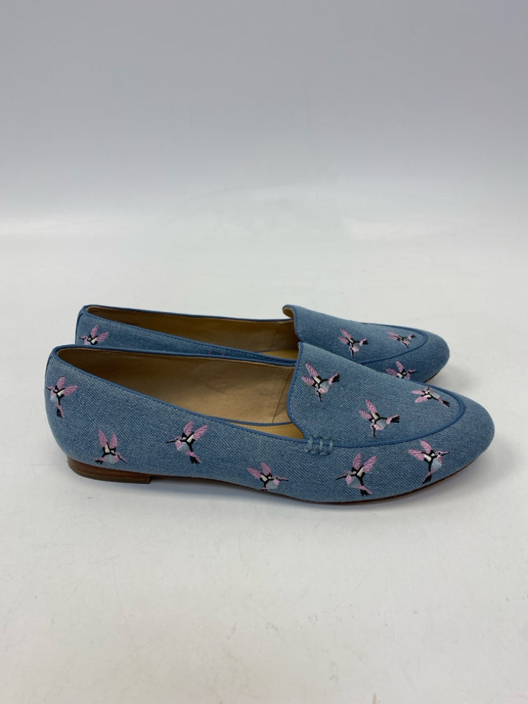Talbots  Size 9 Denim Pink/Blk Hummingbird(s) Flats