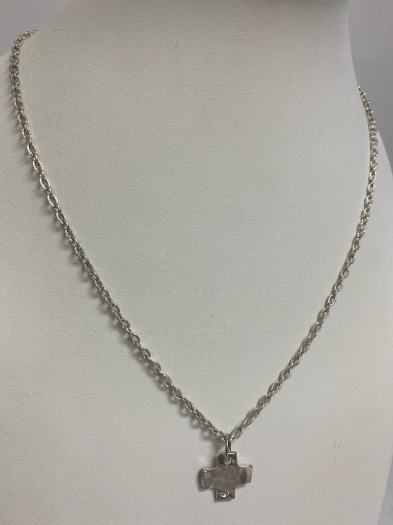 Susan Shaw Silver Color Cross Necklace