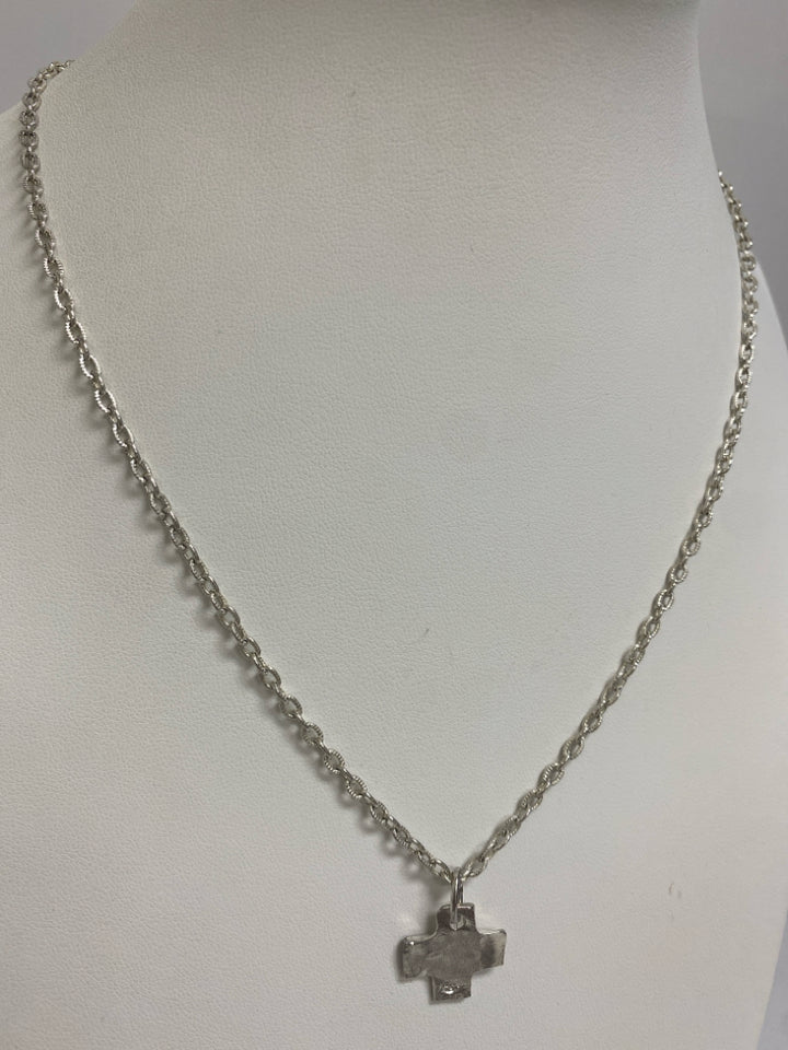 Susan Shaw Silver Color Cross Necklace