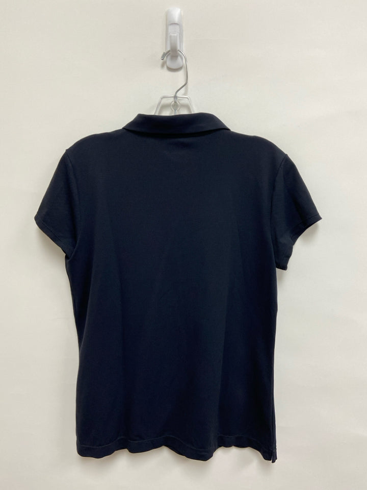 LILLY PULITZER Size L Black Polo Ladies Top