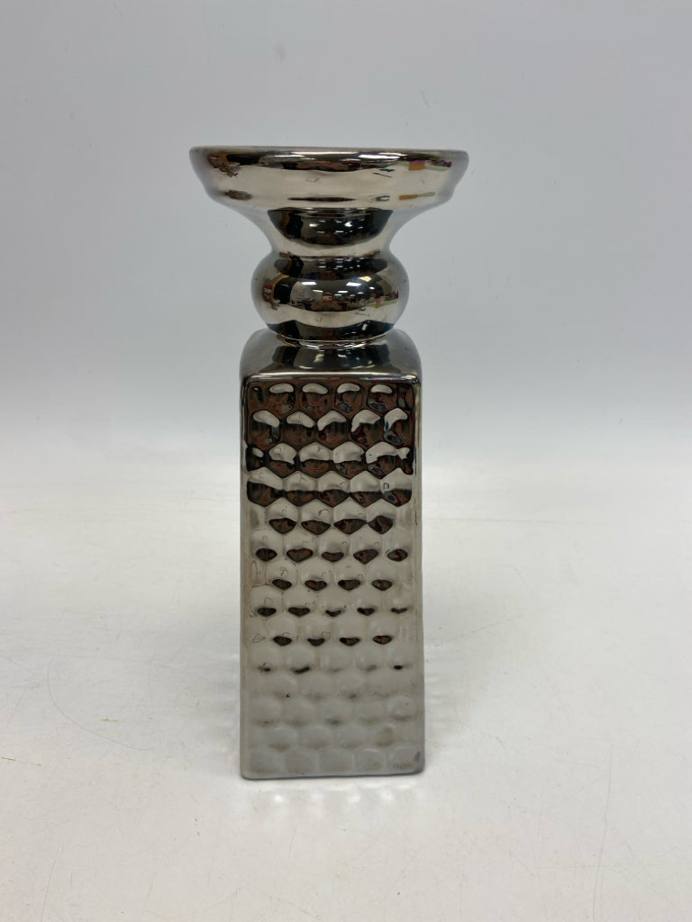 Silver Thumbprint Candleholder(s)