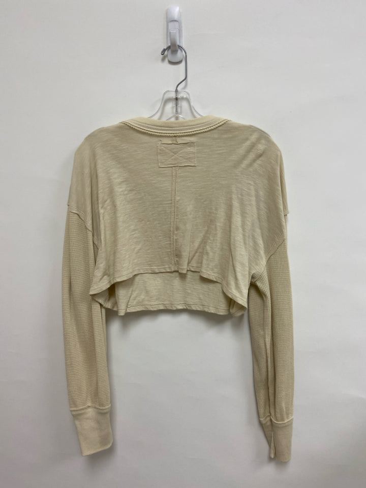 We The Free Size XS Beige Cropped Ladies Top