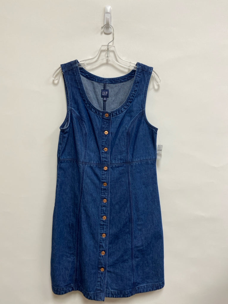 NWT Gap Size M Blue Denim Sleeveless Ladies Dress