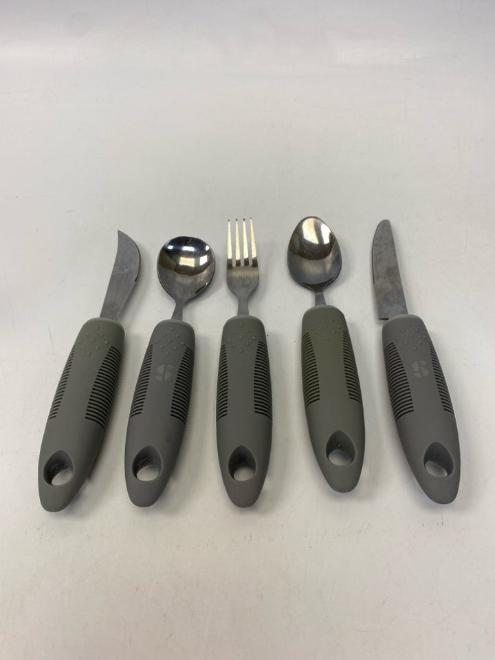 Gray Silver Stainless Flatware