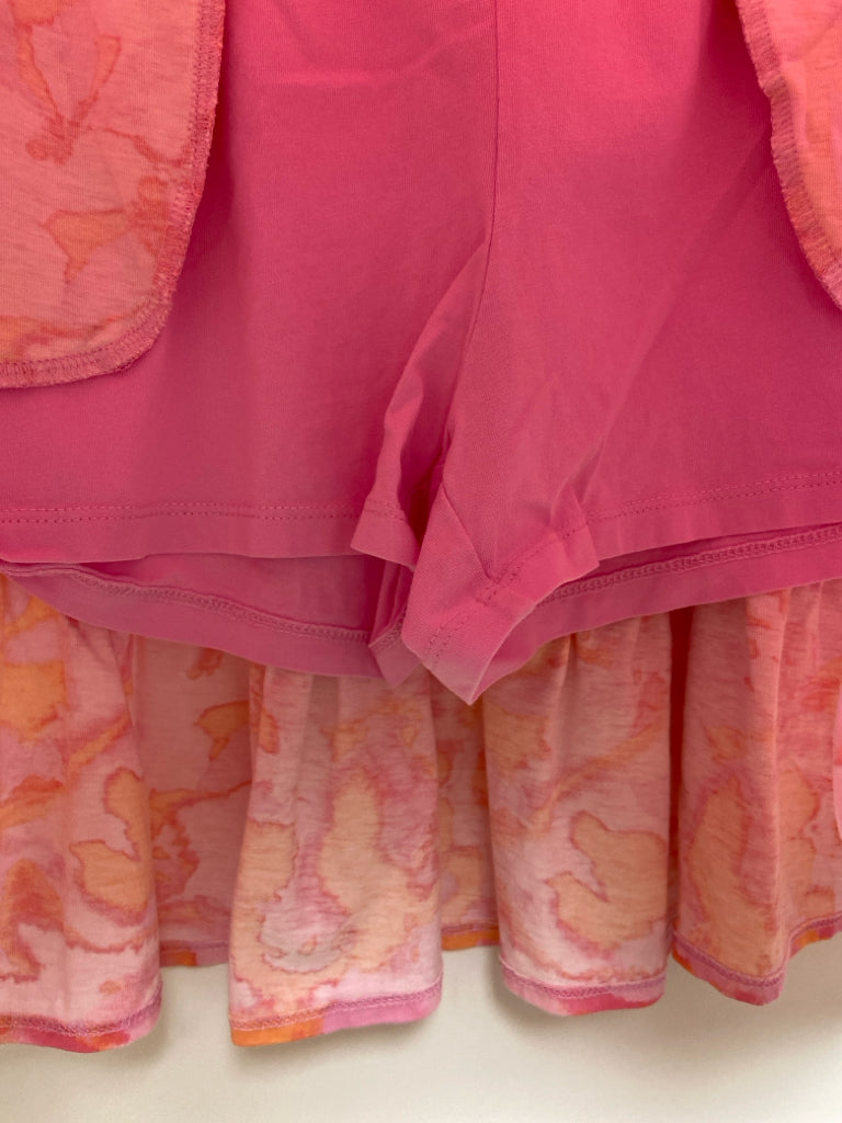 Lands End SIZE 14/16 Pink Coral Tie Dye Girl&