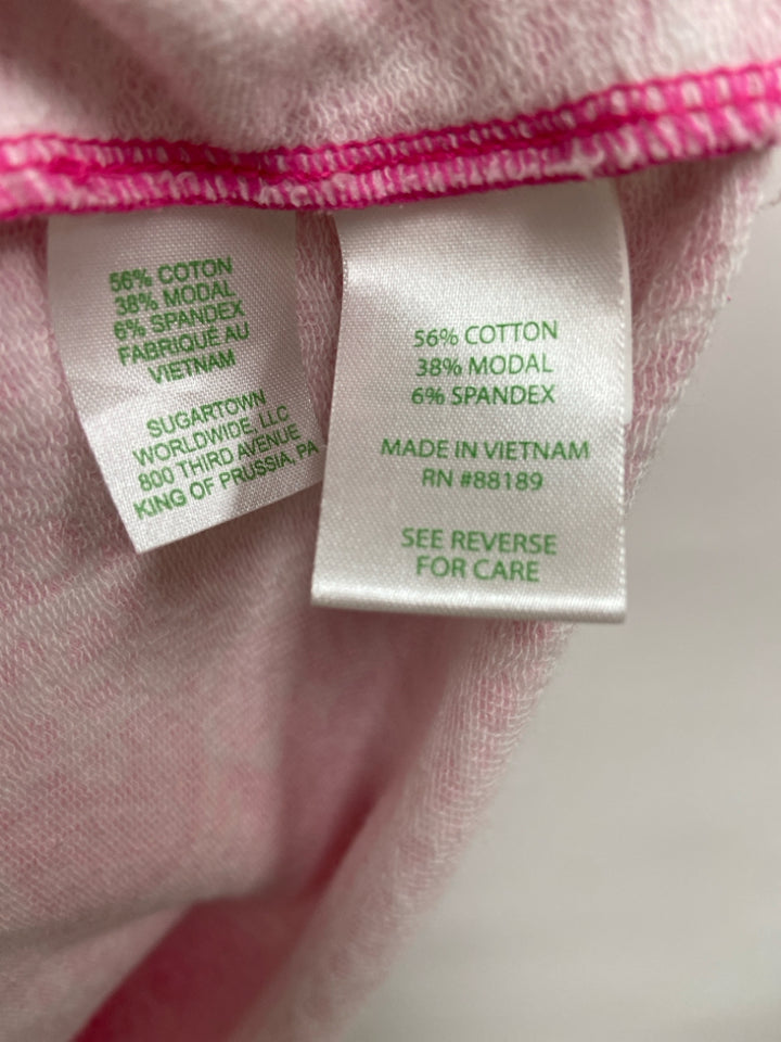 LILLY PULITZER Size XL Hot Pink White Flowers Ladies Dress