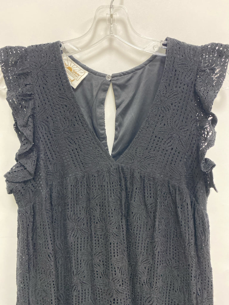 Judith March Size S Black Lace Sleeveless Ladies Romper