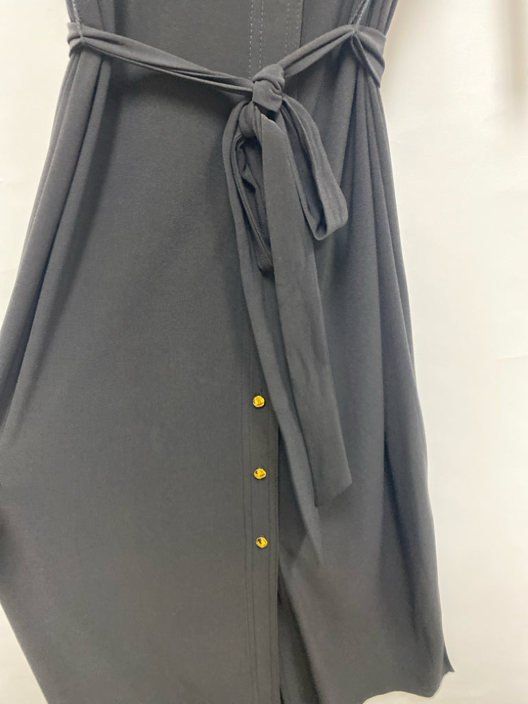 NWT EMMA &amp; MICHELE Size L Black Buttons Maxi Ladies Dress
