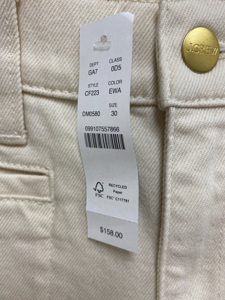 NWT J Crew Size 30 Beige Wide Leg Ladies Jeans