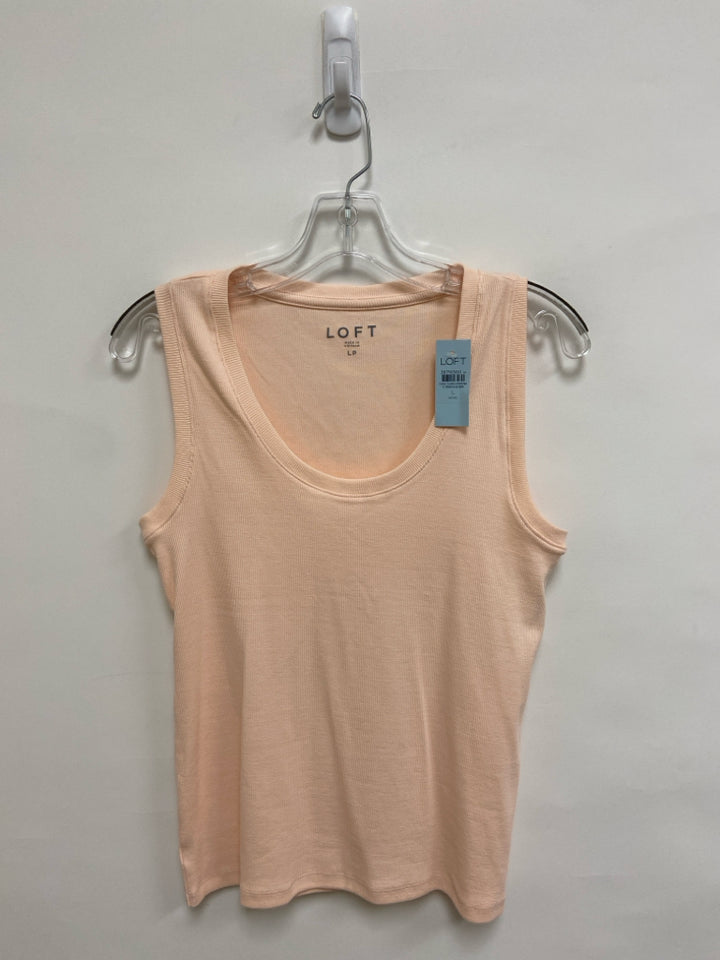 NWT LOFT Size LP Pale Peach Ribbed Tank Petite Top