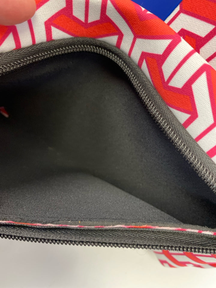 Red/White Print Neoprene Tote Bag
