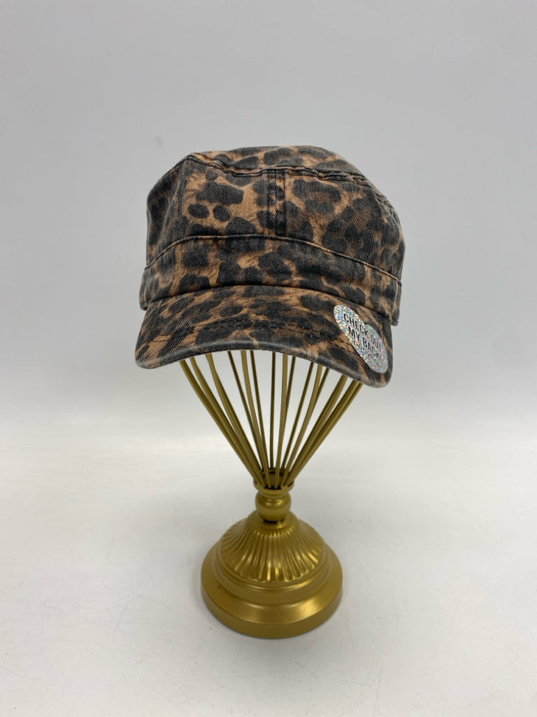 NWT Brown Black Animal Print Baseball Hat