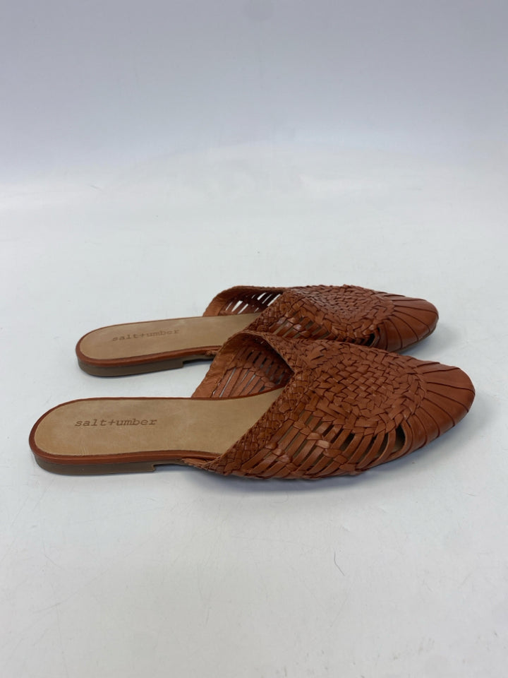 Salt + Umber  Size 9 Brown Woven Sandals