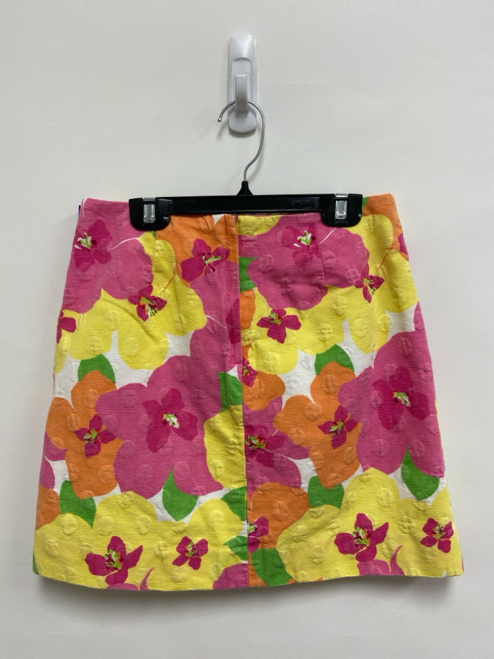 LILLY PULITZER Size 0 Pink/Yellow Orange/Green Ladies Skirt