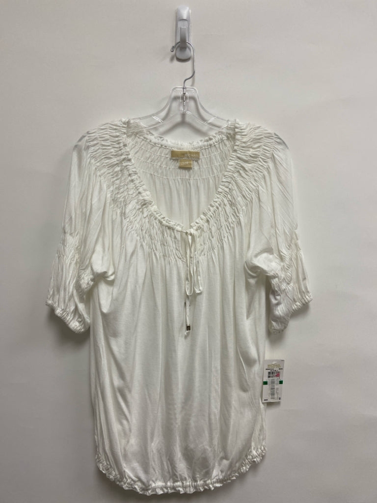 NWT Michael Kors Size L White Ladies Top