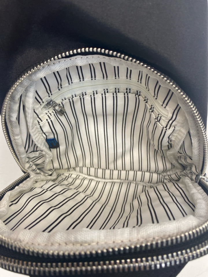 Black Silver Accent(s) Nylon Handbag