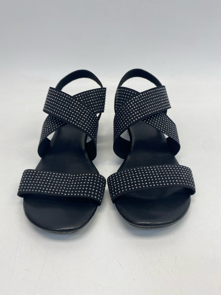 Size 11 Black Silver Studded Sandals