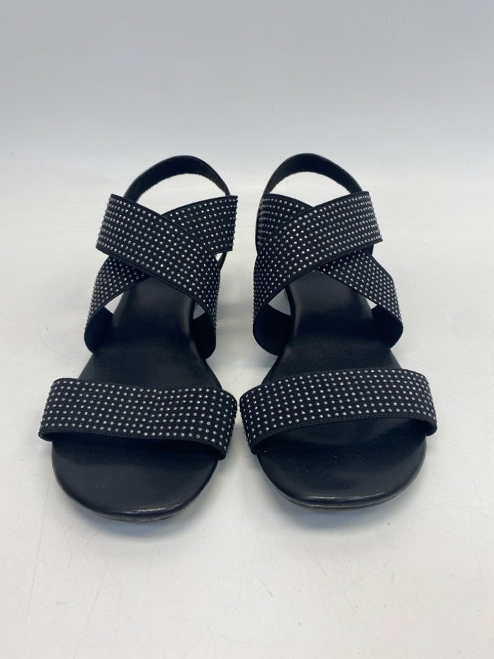 Size 11 Black Silver Studded Sandals