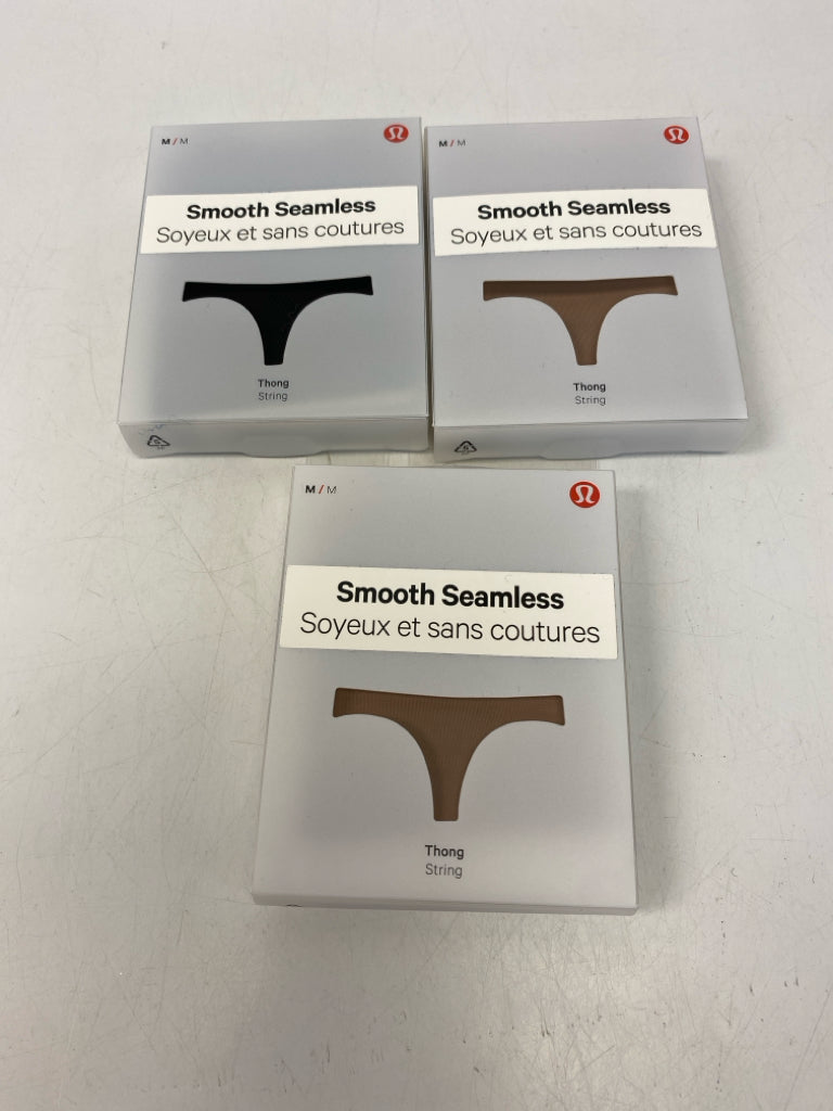 NEW/BOX Lululemon Size M Black Taupe Ladies Underwear