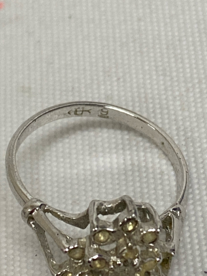 Silver Clear Jeweled Ring