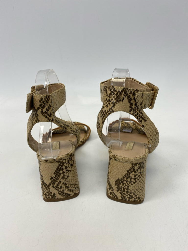 Size 9.5 Brown Snakeprint Sandals