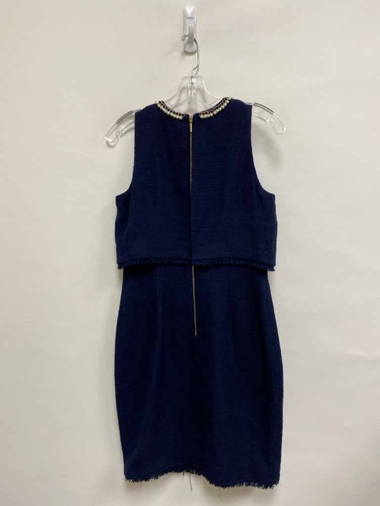 Karl Lagerfeld Size 2 Navy Pearls Sleeveless Ladies Dress
