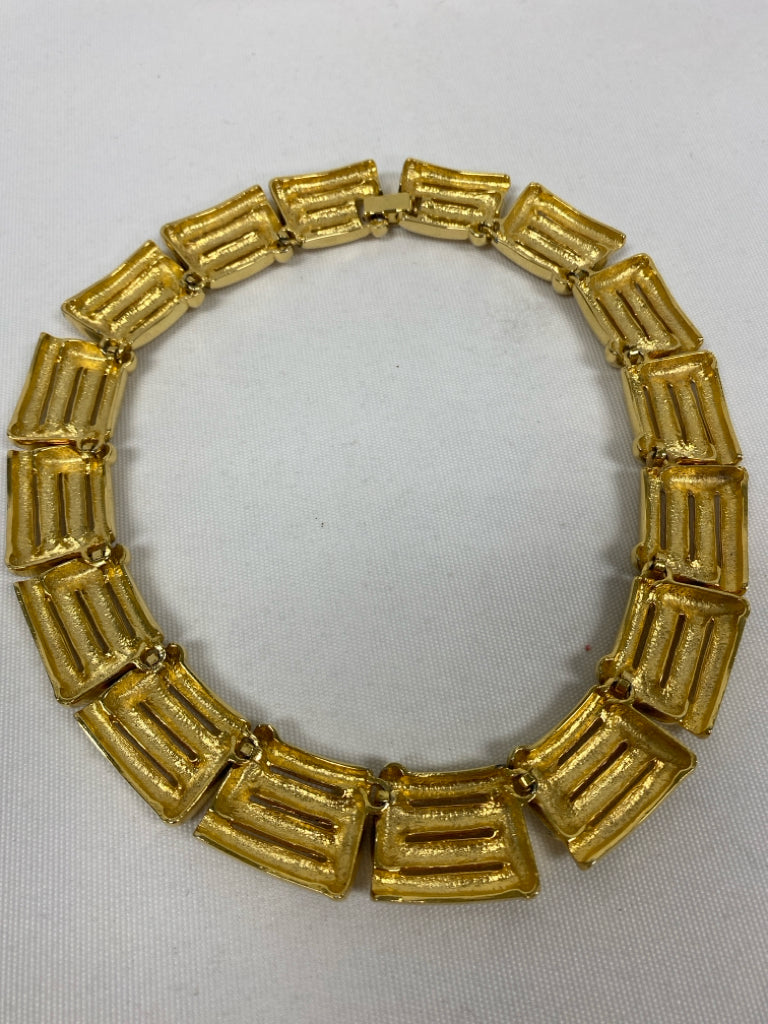 Gold ColorWide  Link Necklace