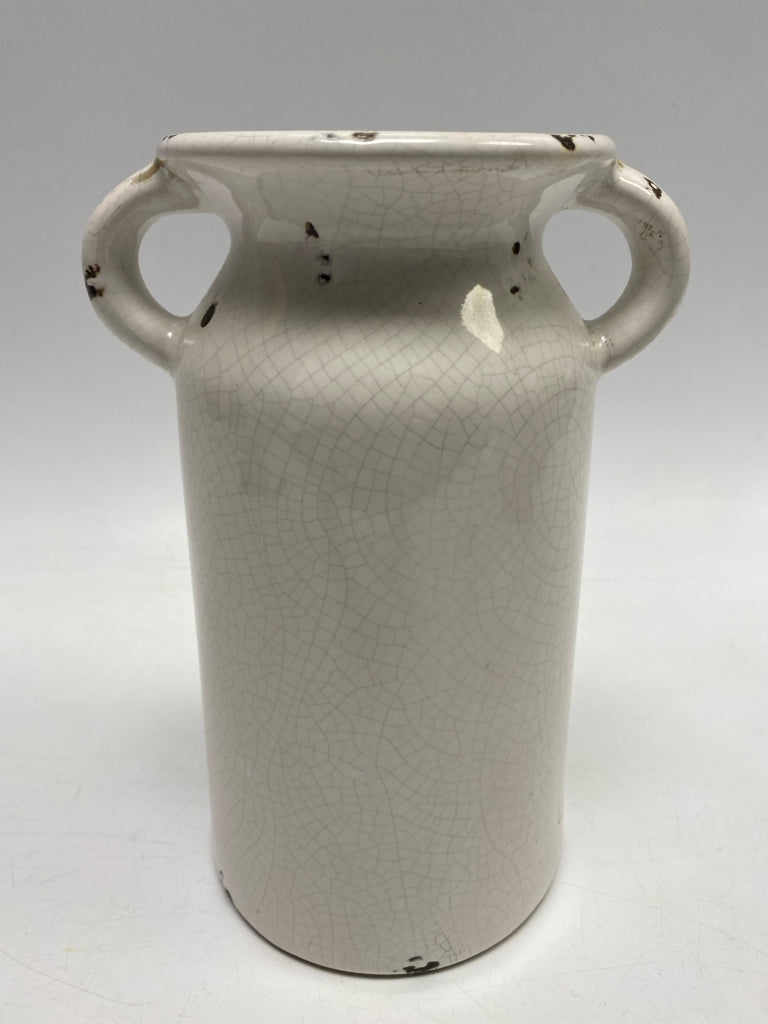 Cream Crackle Terra Cotta Vase