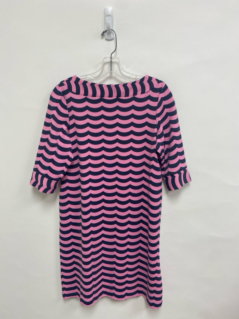 Sailor-Sailor Size M Navy/Pink Print 3/4 Sleeve Ladies Dress