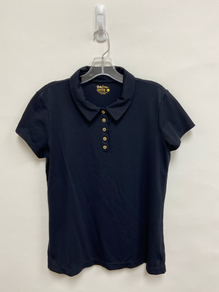 LILLY PULITZER Size L Black Polo Ladies Top