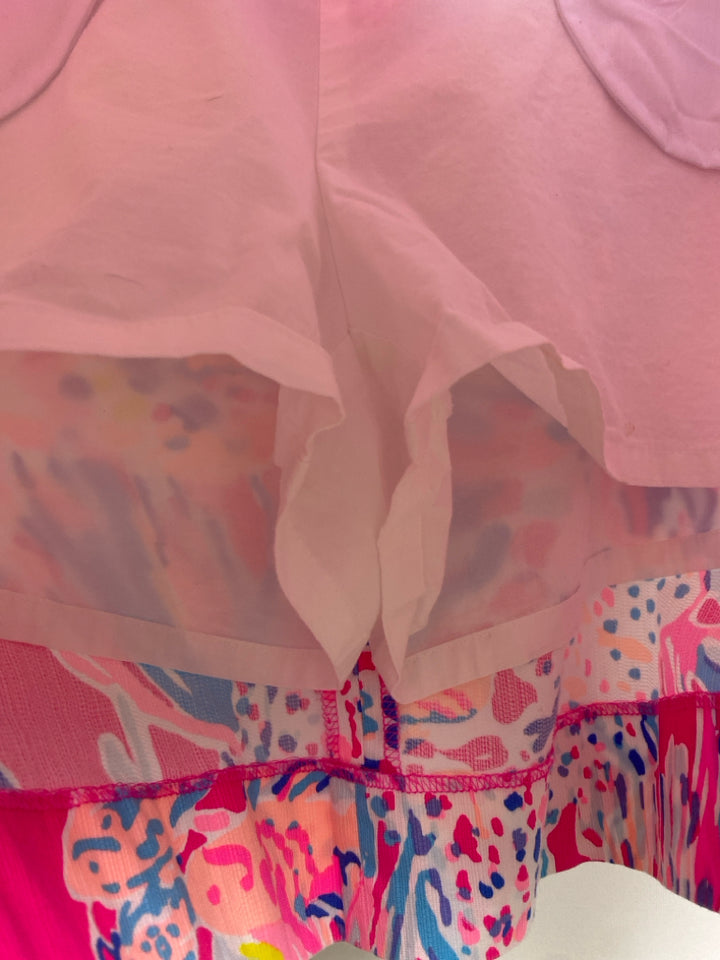 LILLY PULITZER Size 2 Pink Blue/Yellow Flowers Ladies Skirt