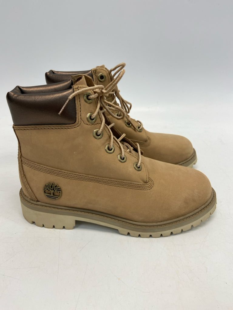 Timberland SIZE 4 Brown Lace-Up Boy&