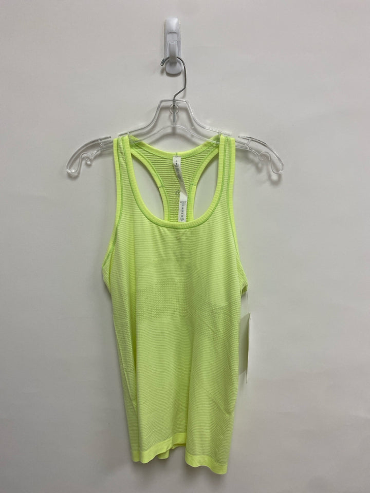 NWT Lululemon Size 8 Neon Yellow Sleeveless Athletic Top