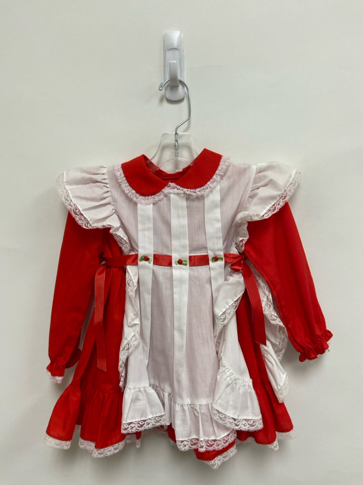 SIZE 3T Red White Vintage Long Sleeve Girl&