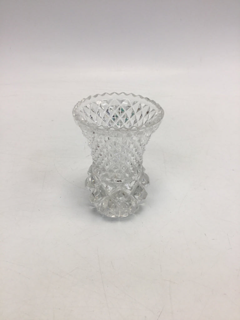 Clear Knobby Glass Vase