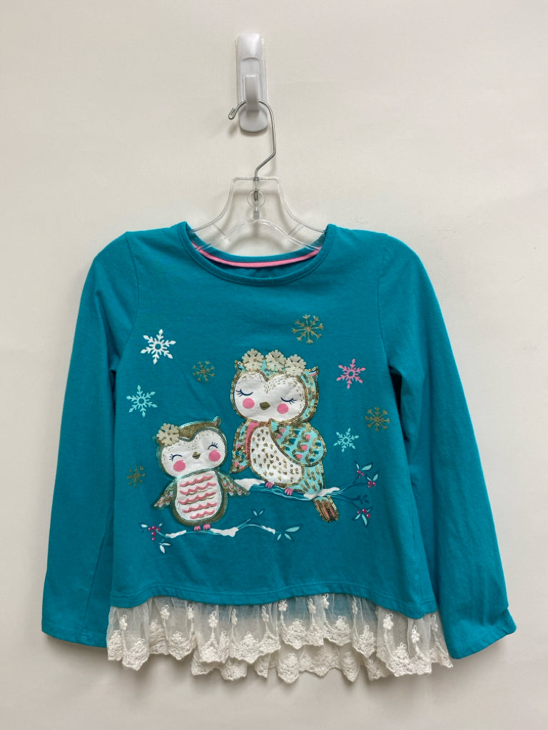 Cynthia Rowley SIZE 10/12 Turquoise White/Pink Owl Girl&