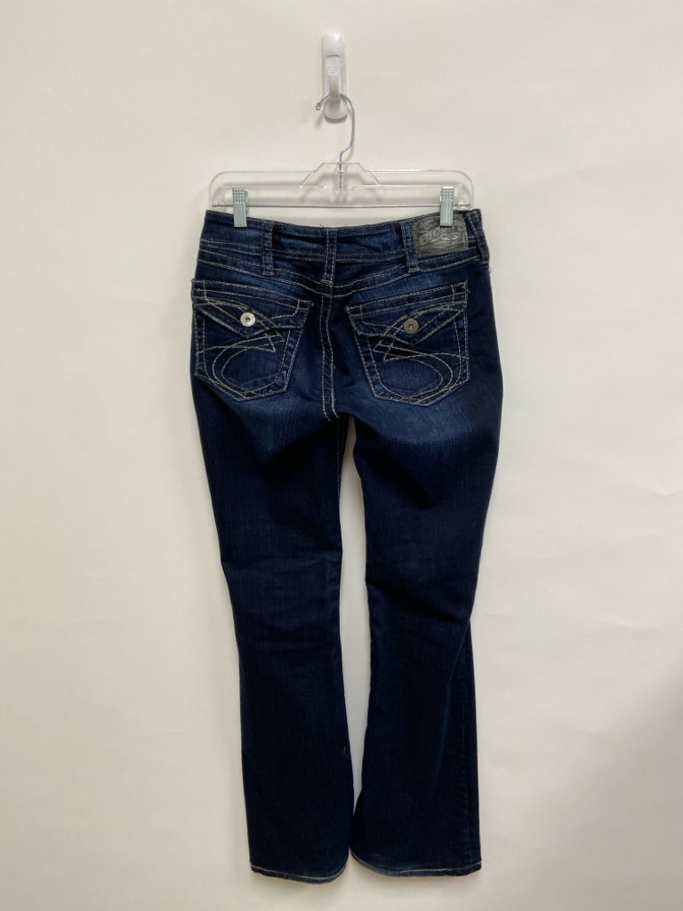 Silver Jeans Size 30 Faded Navy Flared Ladies Jeans