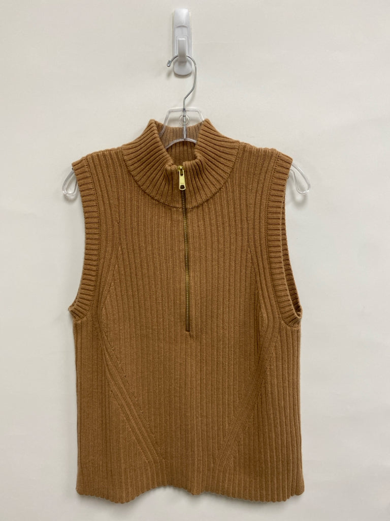 Talbots Size M Tan Ladies Sweater Vest