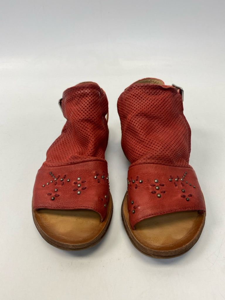 Miz Mooz  Size 37 Dark Red Perforated Sandals