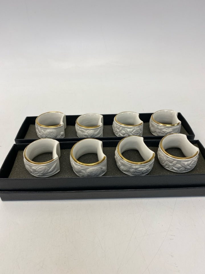 White Gold Napkin Rings