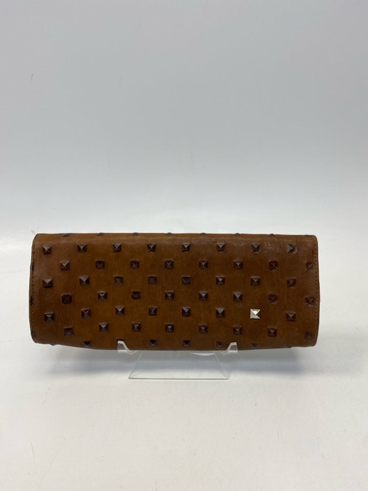 Costella Brown Studded Clutch