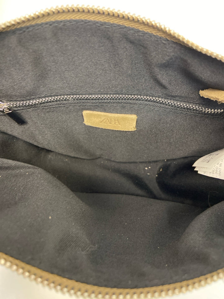 Zara Brown Embossed Crossbody