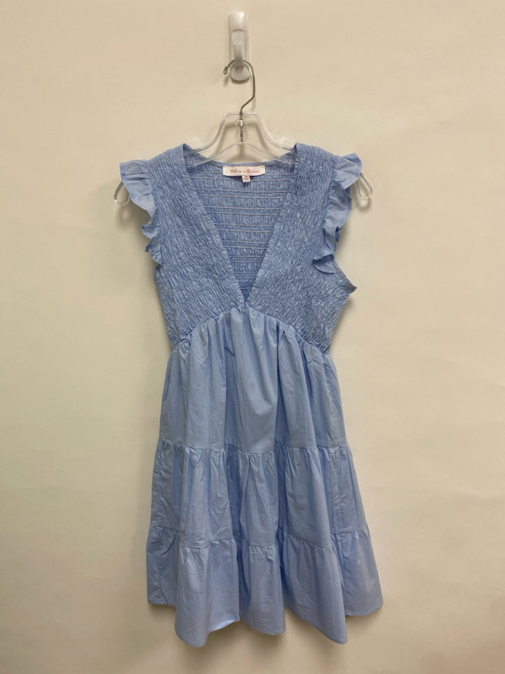 Size XS Powder Blue Smocking Sleeveless Ladies Dress