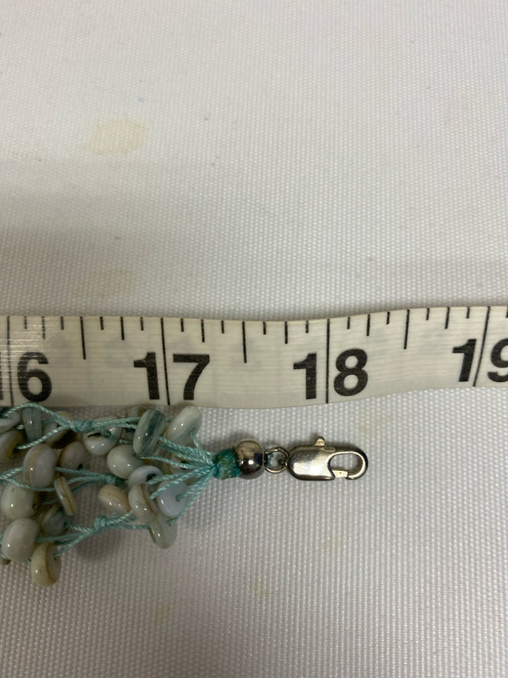 Seafoam Beige Knotted Necklace