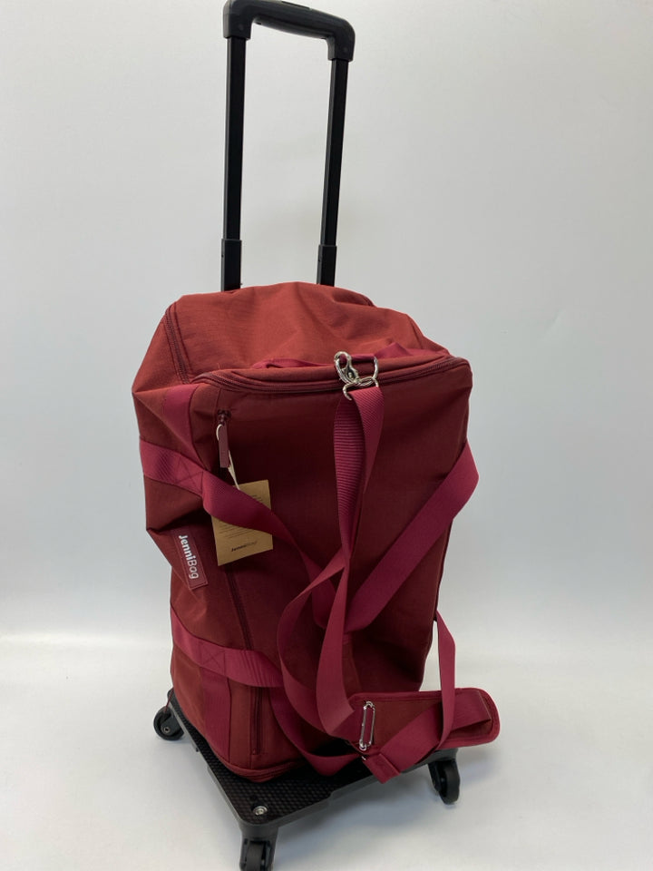 NWT JenniBag 2.0 Dark Red Duffle Bag w/Roller