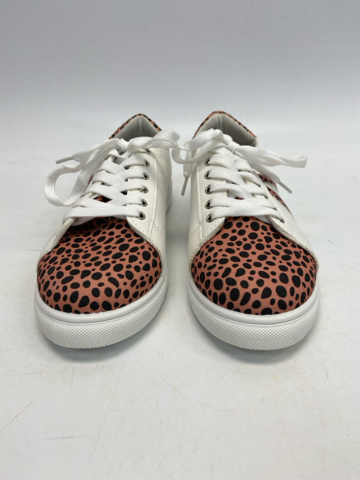 NWOT JellyPop  Size 10 White Brown/Blk Lace-up Sneakers