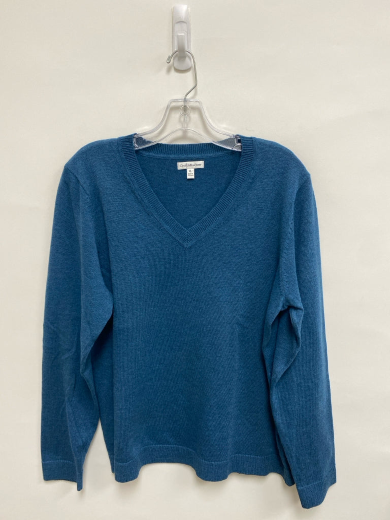 Croft/Barrow Size XL Blue V Neck Ladies Sweater