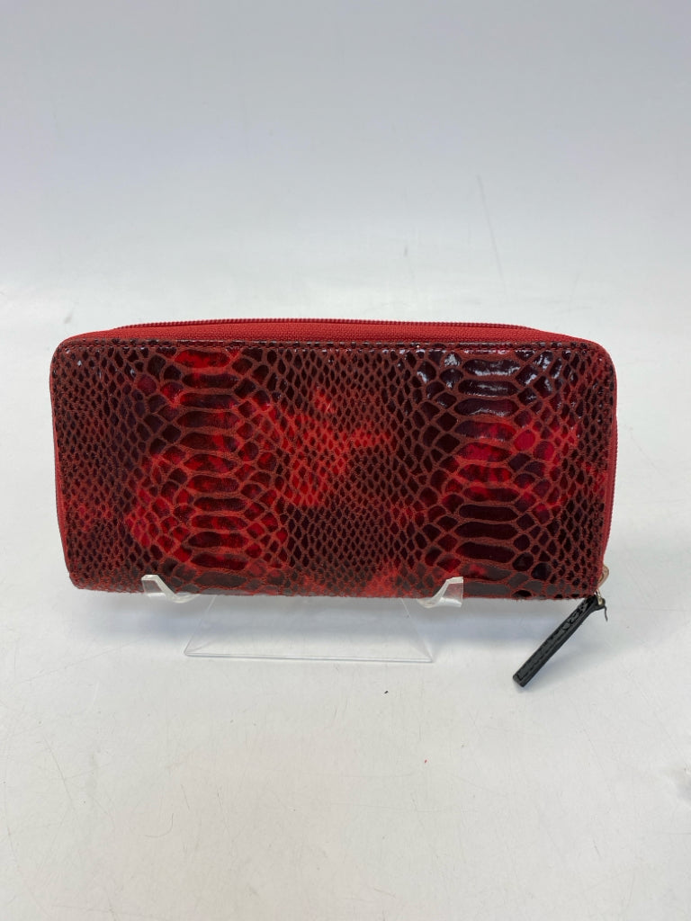 Anne Klein Red Black Snakeskin(s) Wallet
