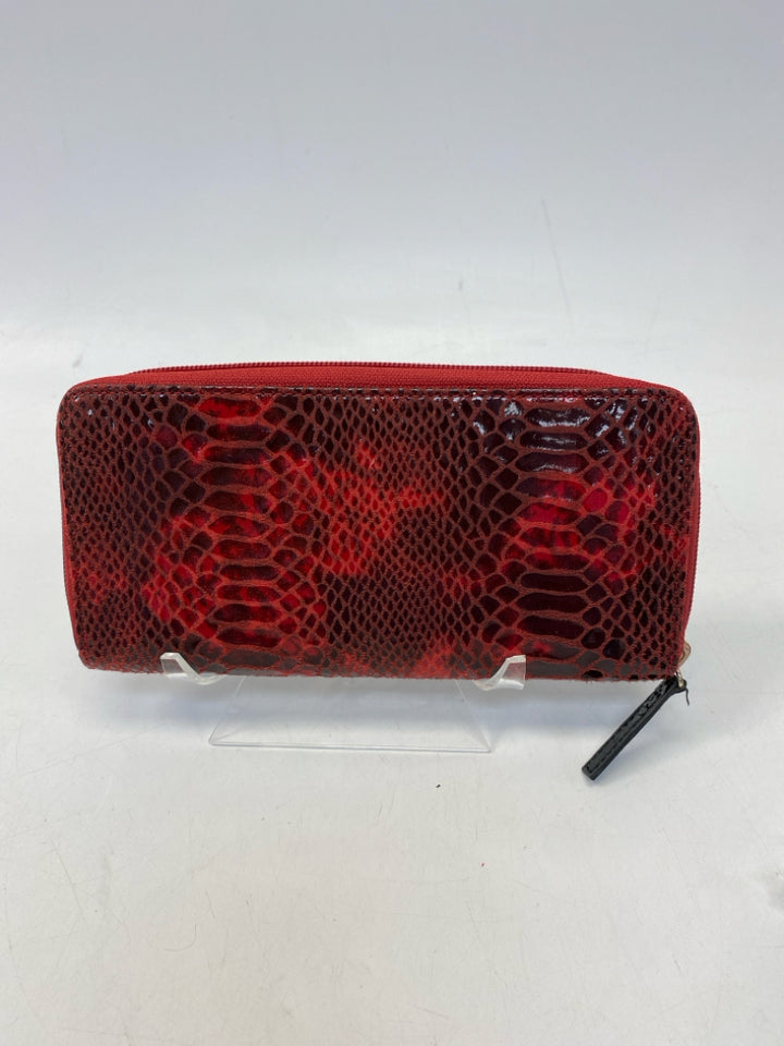 Anne Klein Red Black Snakeskin(s) Wallet